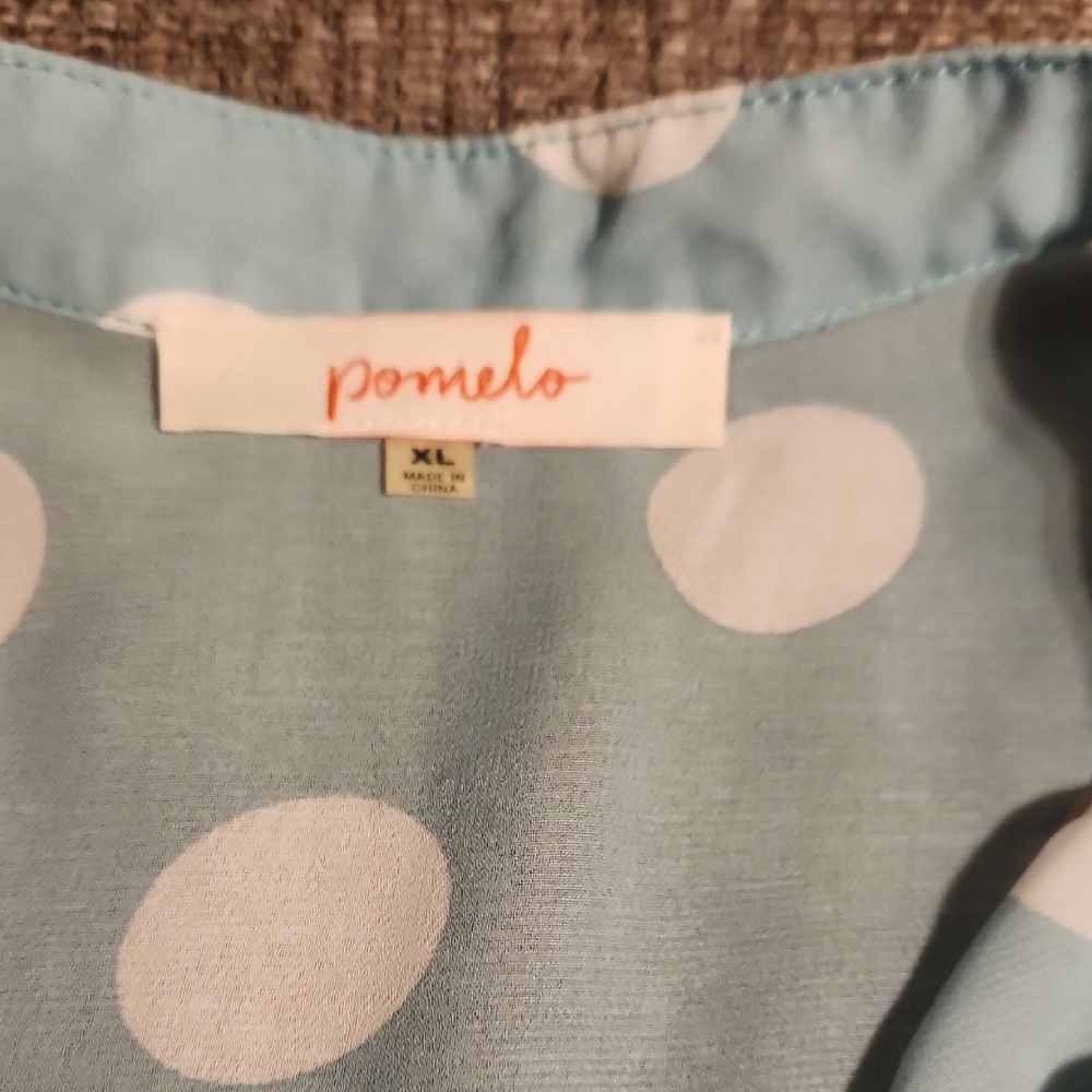 Polka Dot Blouse - Blue and White - Picture 2 of 2
